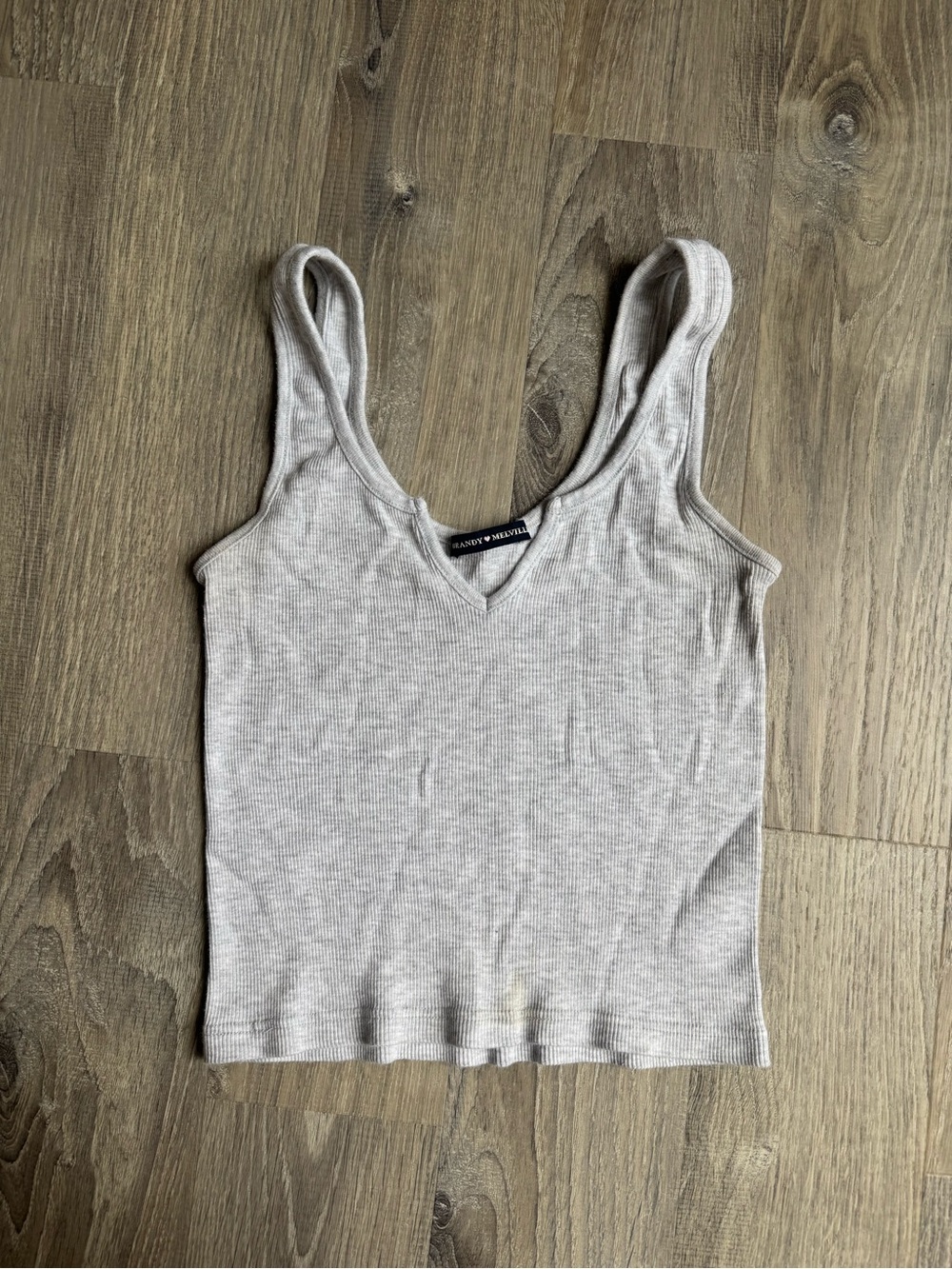 Grey Brandy Melville Ribbed Tank Top